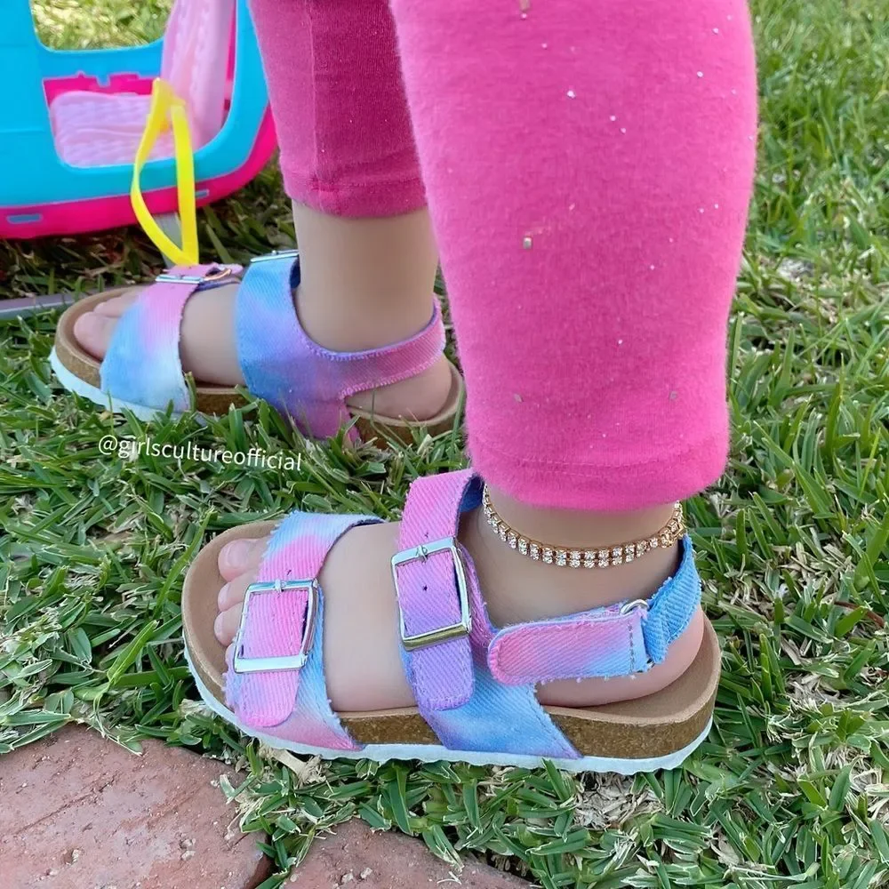 Little Girl Tie Dye Birkens Sandals